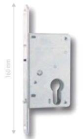 Zámek zadlabací 60/160 mm hloubka na vložku mosaz (C 1620120A) - Vložky,zámky,klíče,frézky Zámky zadlabací, přísl. Zámky zadlabací dveřní